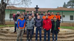 terénní exkurse organizovaná těžební společností Tharsis Mining group do těžtebního regionu Corta Filón (Norte, Centro, Sur)