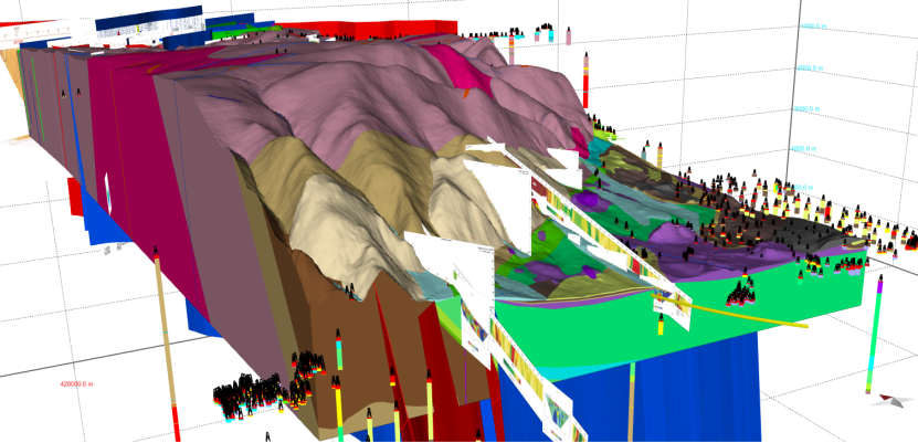 3D geologický model pro krušnohorský železniční tunel