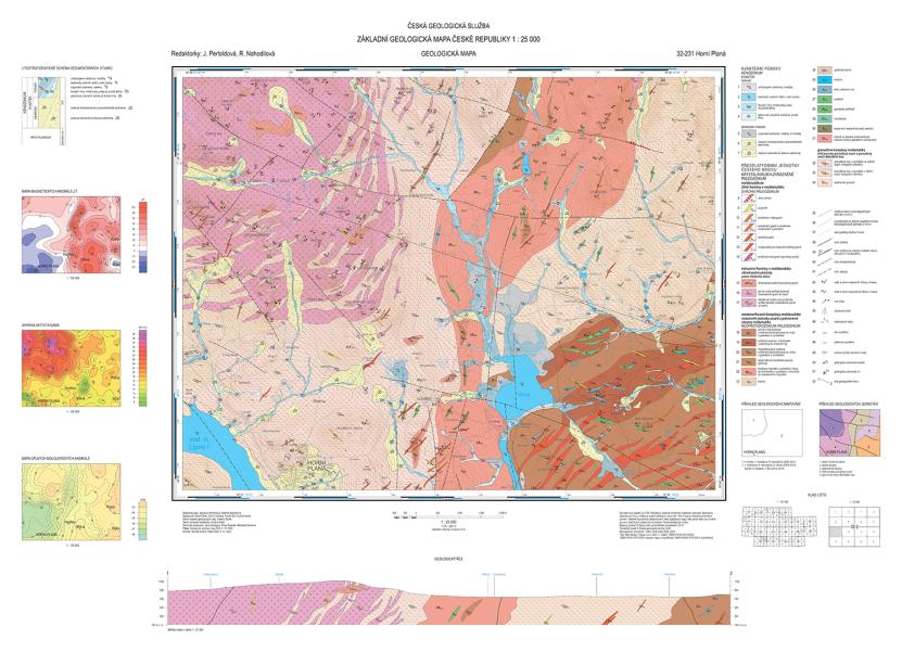 Základní geologická mapa ČR 1 : 25 000, 32-231 Horní Planá