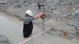 CGS specialist measuring water flow