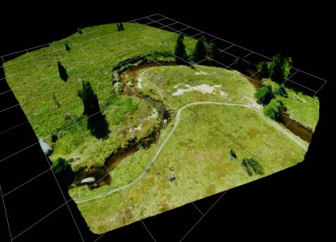 Photogrammetric 3D model of a part of the Jizerka stream watershed